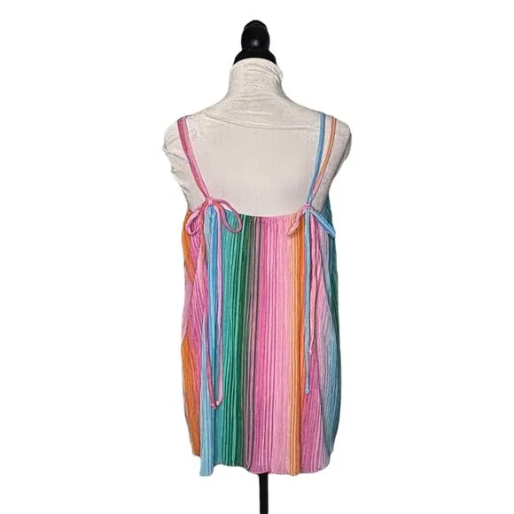 Show Me Your MuMu Sicily Mini Dress Ombre Pleated Knit Size Small